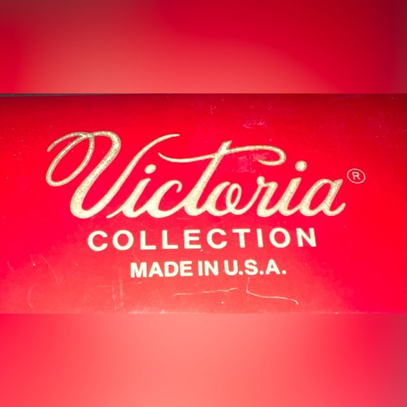 VTG Box of 4 Victoria Collection Green Gold Glitter Glass Christmas Ornaments - Picture 3 of 5